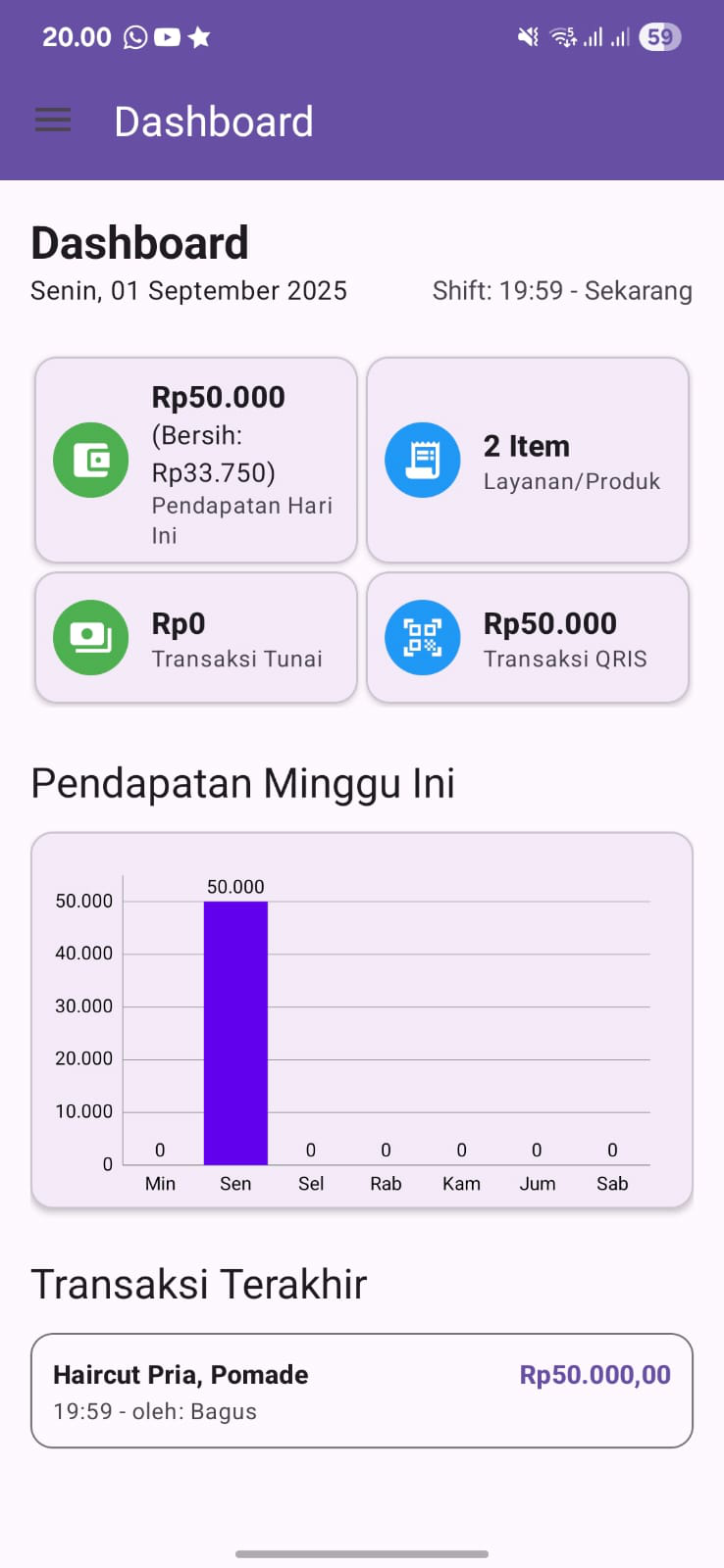 Aplikasi POS Barbershop